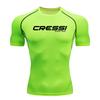 Camiseta de protección solar para surf de hombre, traje de buceo, protección contra erupciones, traje de baño, manga corta ajustada, natación, flotante, protección UV, traje de buceo
