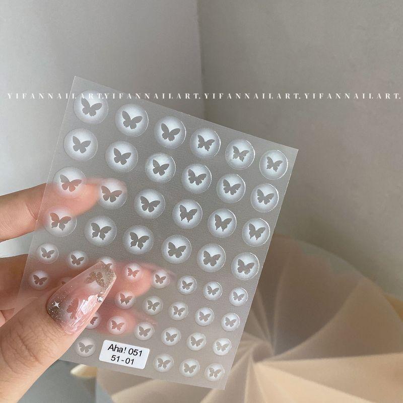 

Yifannail Simple Hollow Template Stickers Love Star Gradient Hollow Butterfly Nail Art Stickers J42 J42-1. [Cut Out Butterfly. 1]]