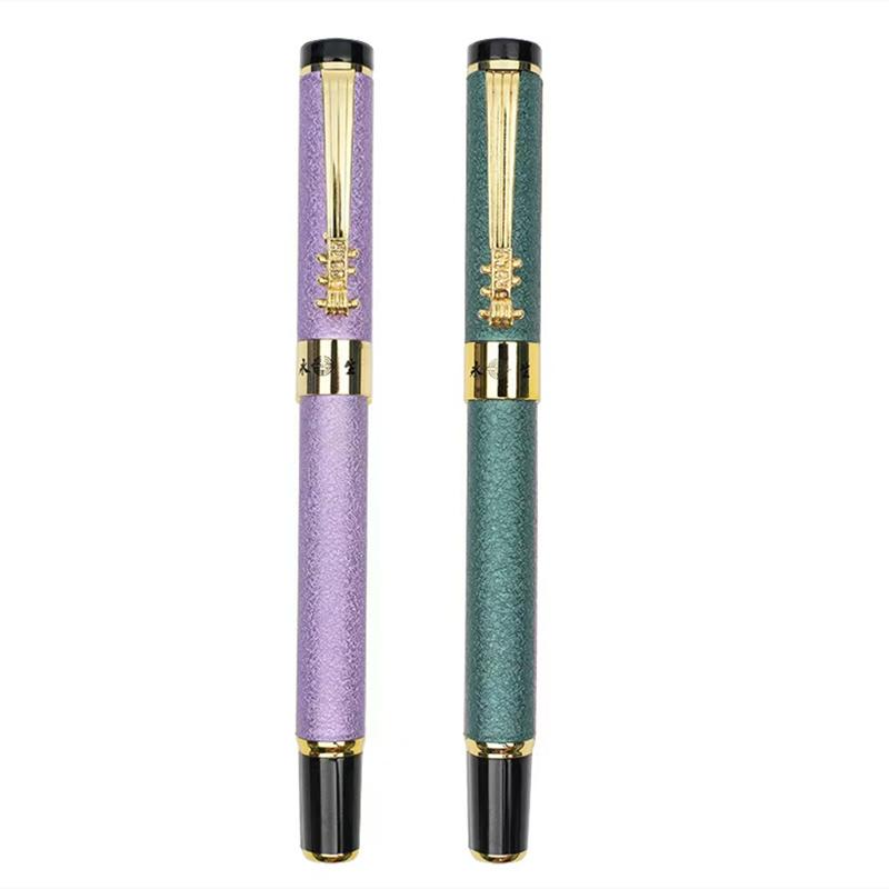 Luxusné kvalitné kovové plniace pero, vhodné pre plynulé písanie v kaligrafii a obchodné využitie