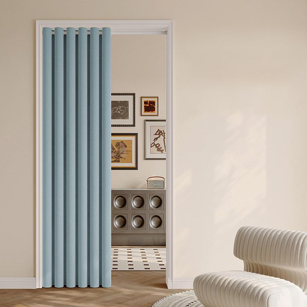 Room Divider Light Cold and Heat Accordion Cold Tension Rod Solid Divider Living 1 Panel Curtains, Blocking, Insulated, Protection, Soundproof,