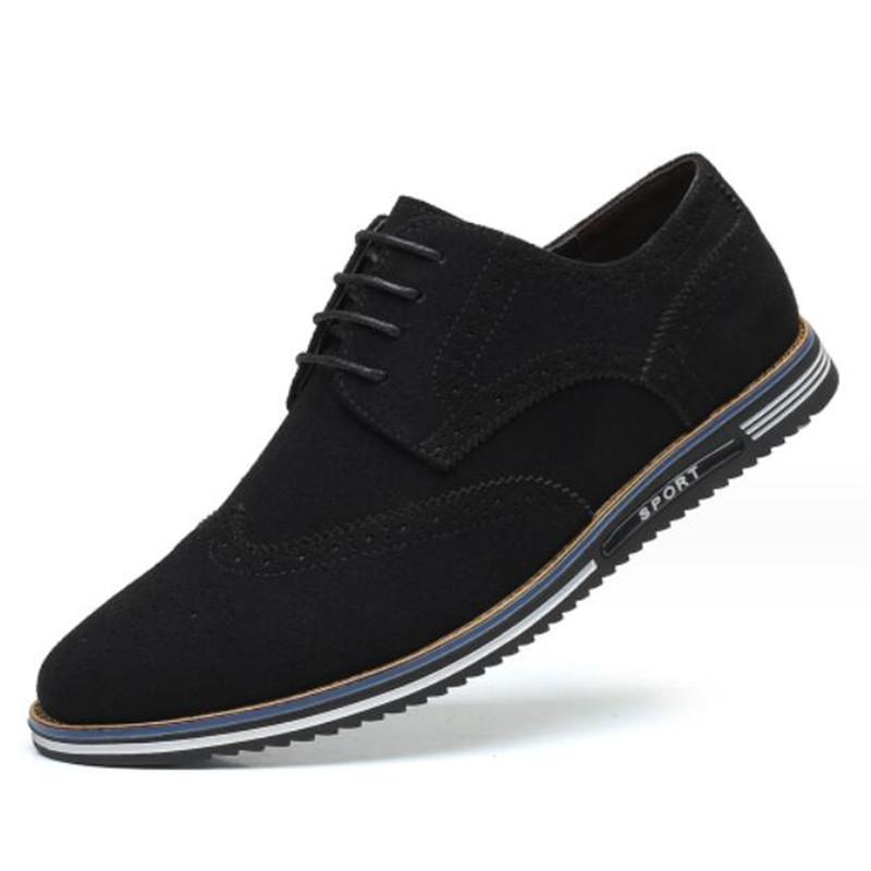 Fashion High Quality Brand Suede Leather Men Shoes Fashion Men Oxford Shoes Comfortable Formal Shoes For Men Sneakers Male Flat Footwear