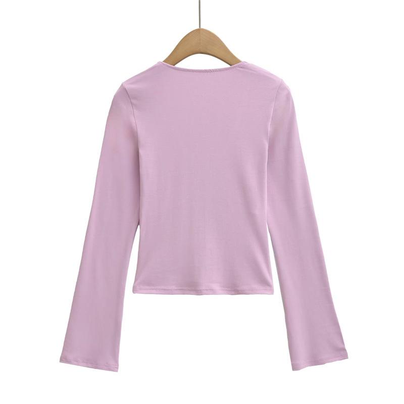 Women's Retro American Spicy V-Neck Flared Sleeve T-Shirt