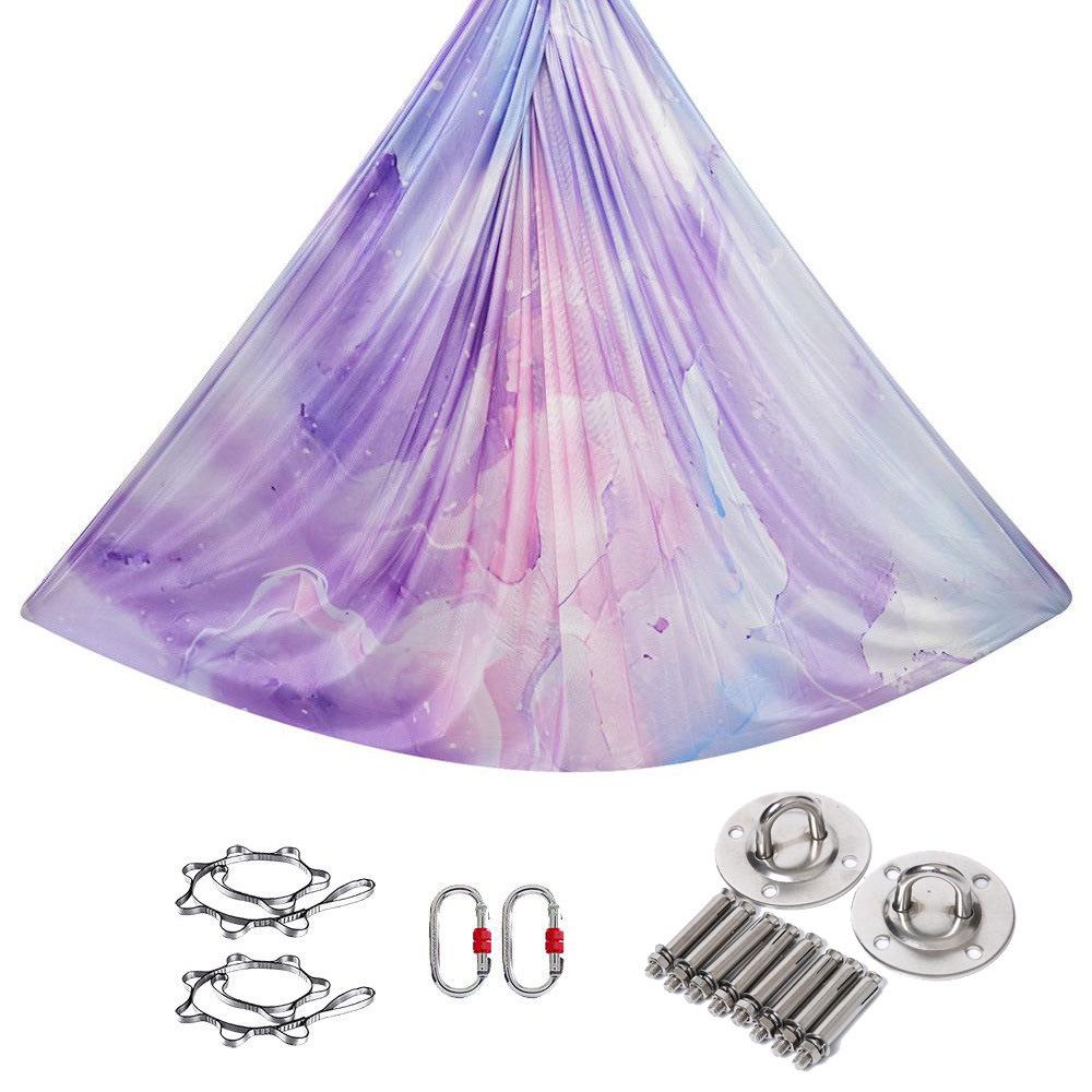 

Градиентный цвет гамак для йоги: Эластичный, Расширенный, Слинг из воздушного шелка для домашнего и студийного использования