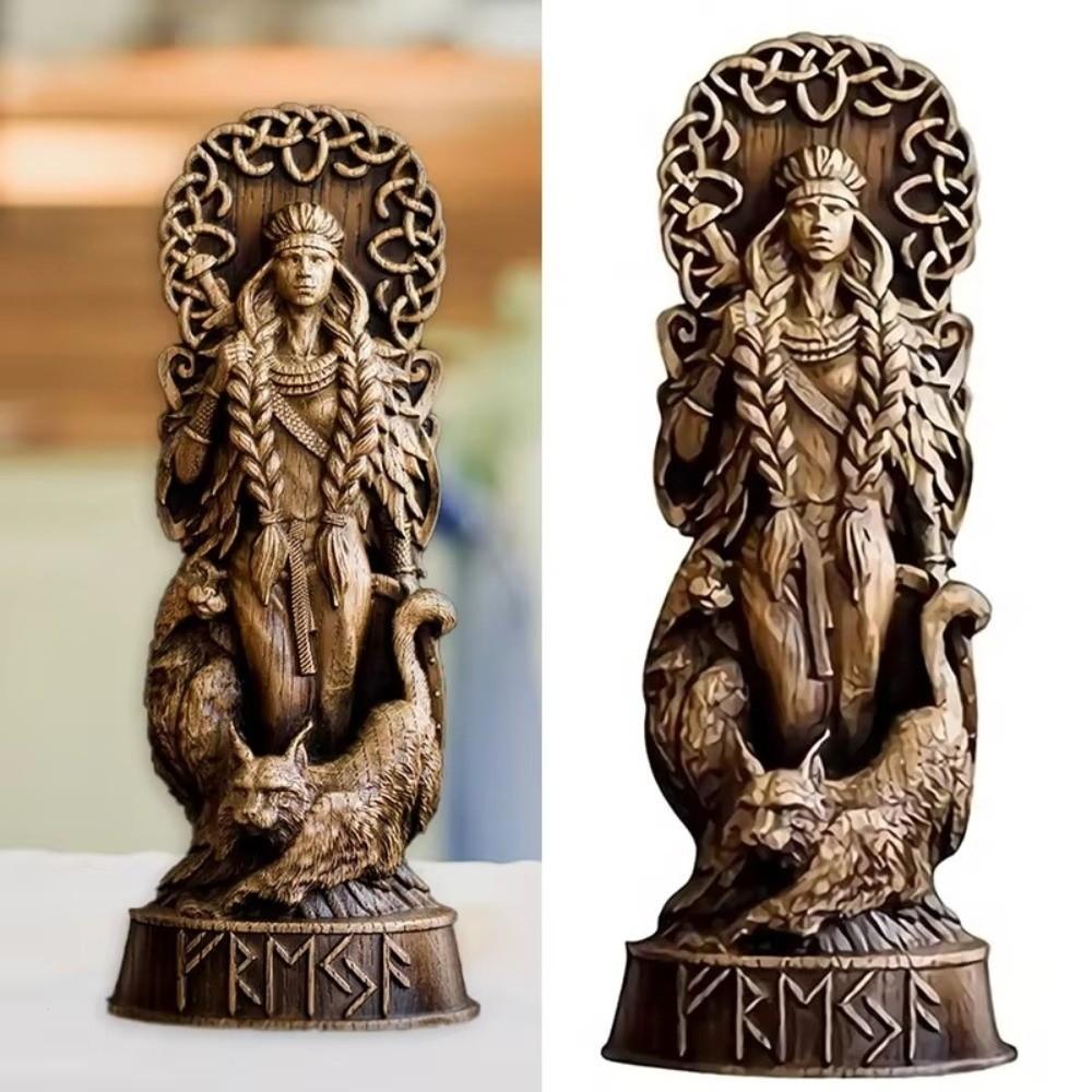 Resin Crafts Nordic Gods Sculpture Retro Myths and Legends Statue Gift for Mythology Lovers