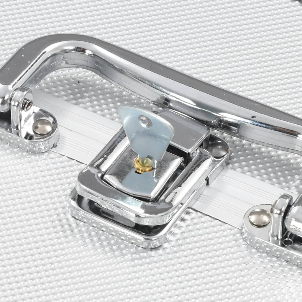 Cosmetic Case 22 x 30 x 21 cm Silver Aluminum