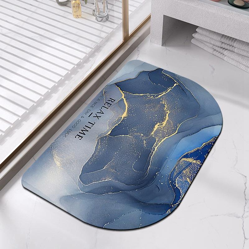 

Диатомовая грязь полукруглый впитывающий коврик для унитаза коврик для ног бытовой быстросохнущий нескользящий коврик для ванной мягкий коврик для входа в дверь 40*60CM