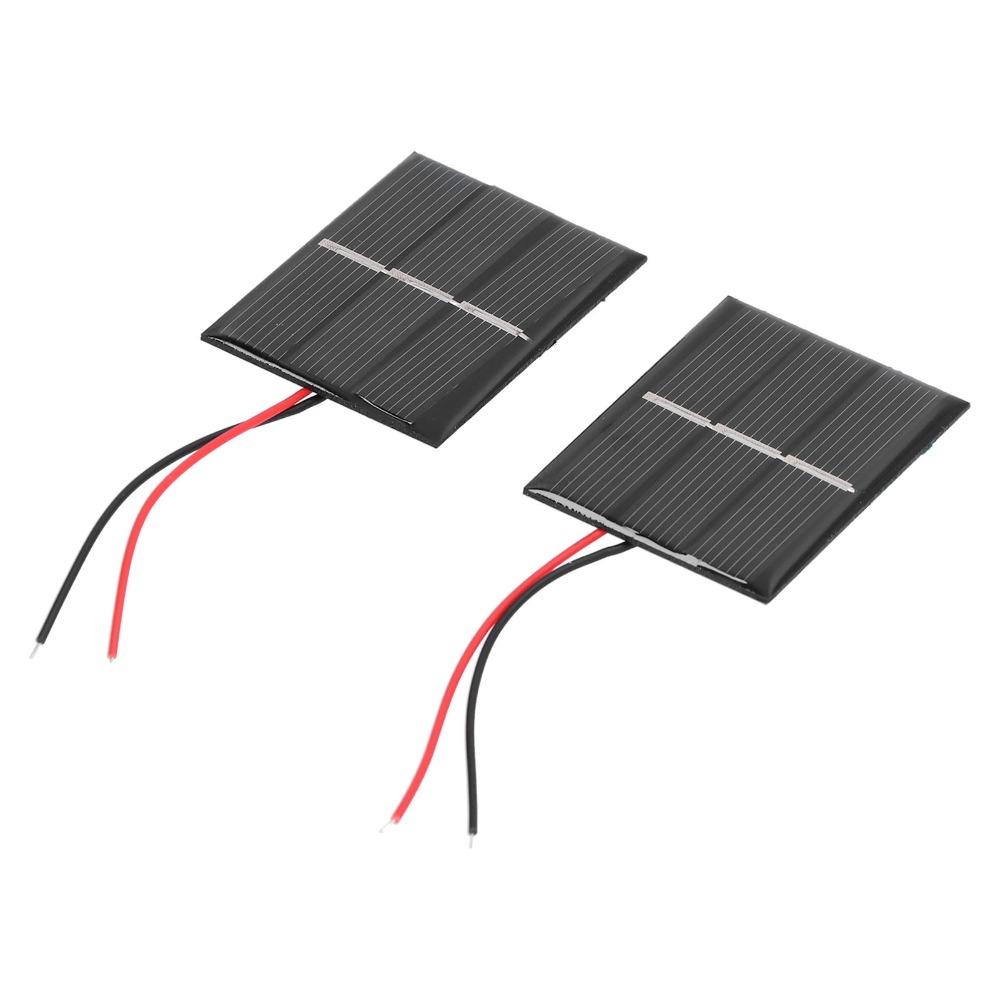 2PCS Polysilicon Mini Solar Panels 0.4W 1.5V Micro Solar Cells High Efficiency Glue Power Solar Panel Module Electronics