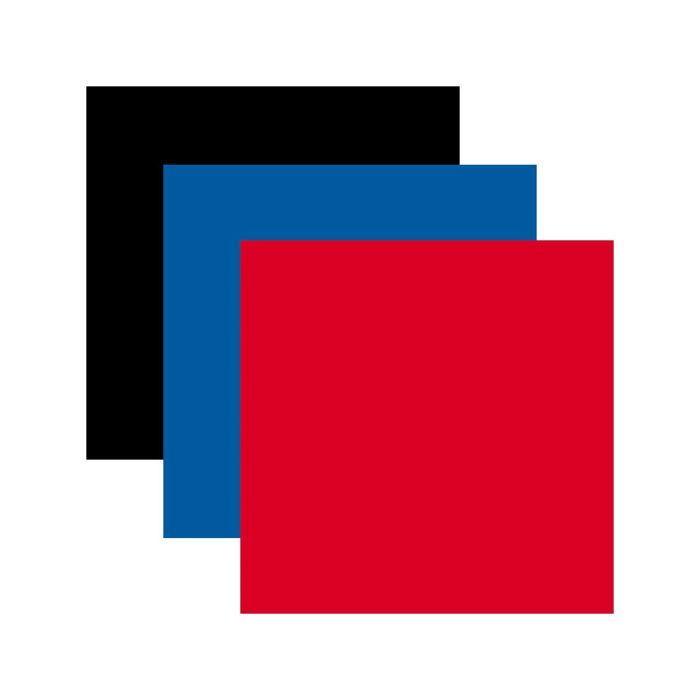 3 Permanent Vinyls 91 X 33 Cm - Red, Blue, Black