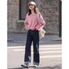 Demana Rose Pink Drop Shoulder Puff Sleeve Sweatshirt