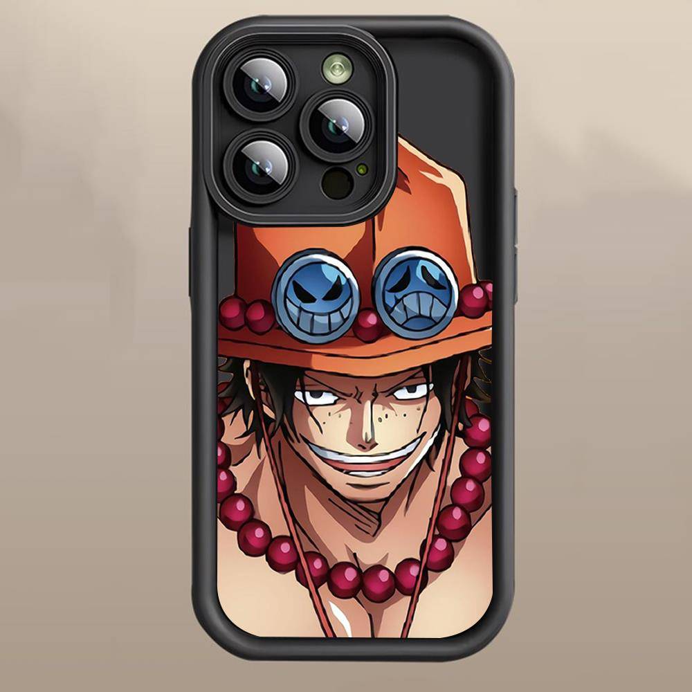 D-39 One Piece Ace  Case for iPhone 15 14 13 12 8 Plus Samsung S24 S23 Ultra A04S A05S Huawei P40 P50 P60 Nova 11 Pro Max OPPO A17K Reno 10