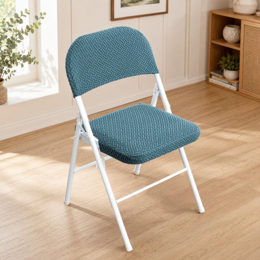 2PCS/SET Universal Elastic Folding Chair Cover Solid Color Dust-proof Chair Slipcover Removable Soft Stool Cover Home Decor