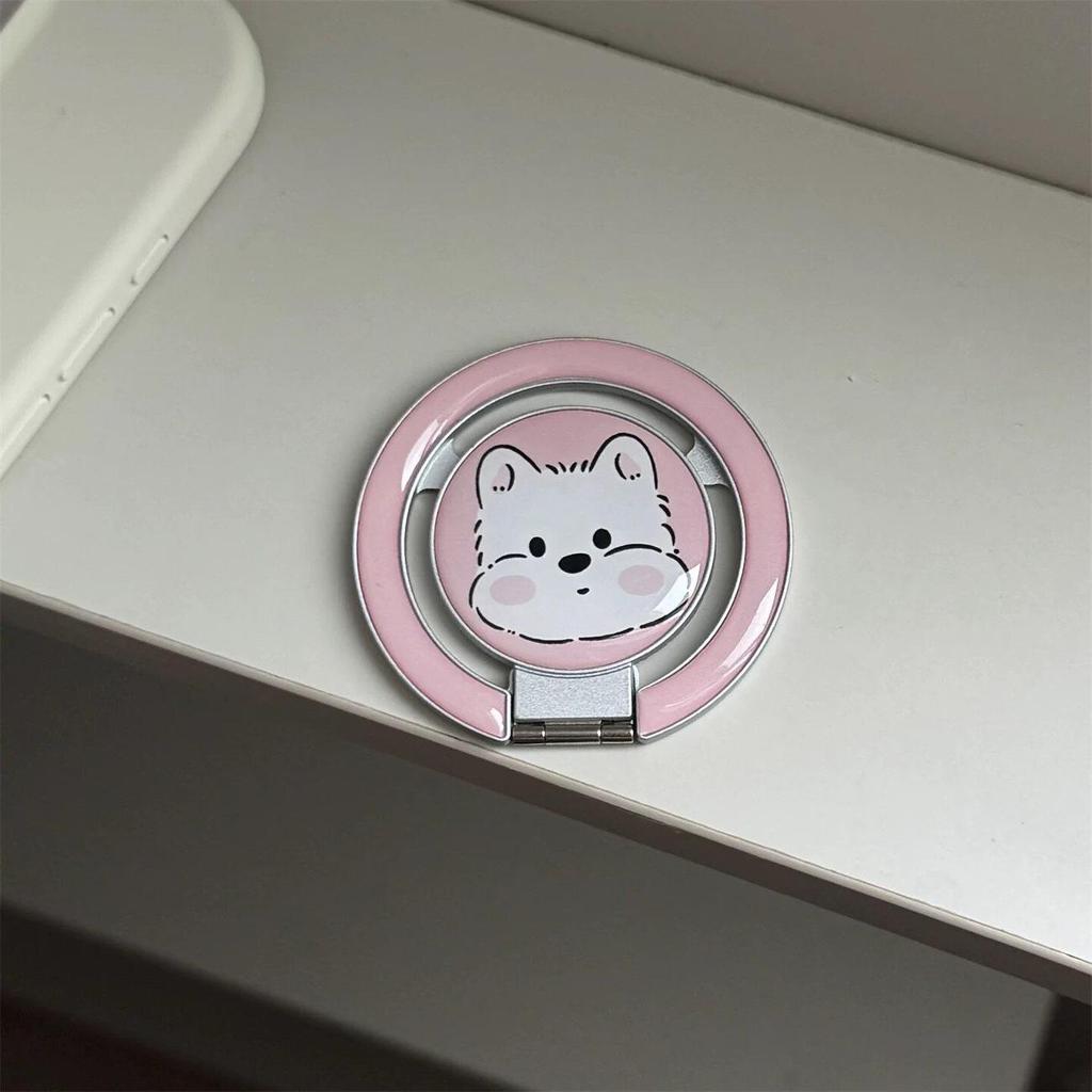 Cute Cartoon MagSafe-Compatible Foldable Phone Holder with Strong Magnetic Attraction