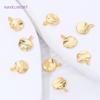 6/8MM 18K Gold Plated Irregular Round Charms For Bracelets,Brass Small Pendant Charms,DIY Necklace Jewelry Making Accessories