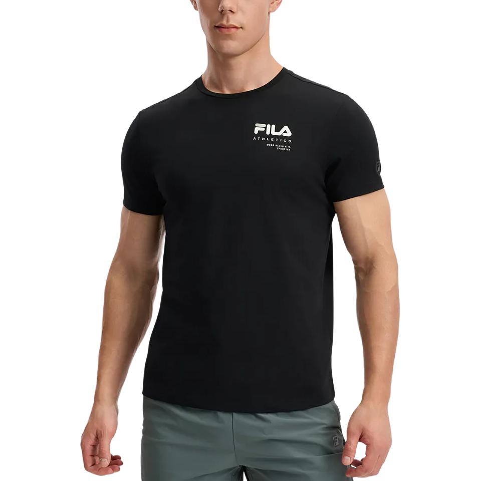 New FILA Fitness T Shirts Men's Pitch Black BK A11M531116F-BK
