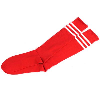 1 Paar Oberschenkelhohe Socken über dem Knie, Mädchen, Damen, Cheerleader, Rot