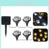 Paw Shaped Solar Garden Lights With Waterproof Led Outdoor Landscape Decor For Nighttime Illumination