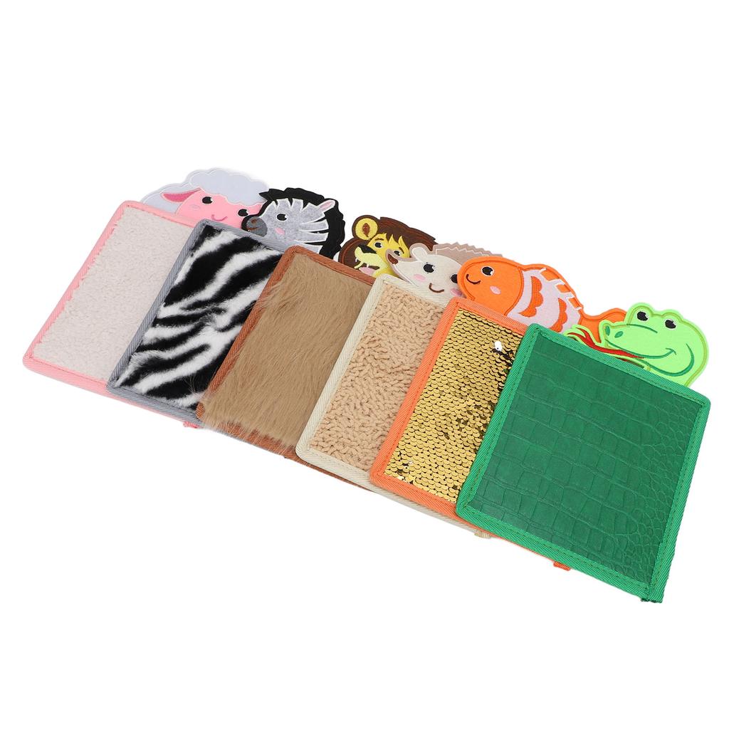 6pcs Kids Small Sensory Mat Various Textures Wrapped Edges Washable Multifuntional Autism Sensory To
