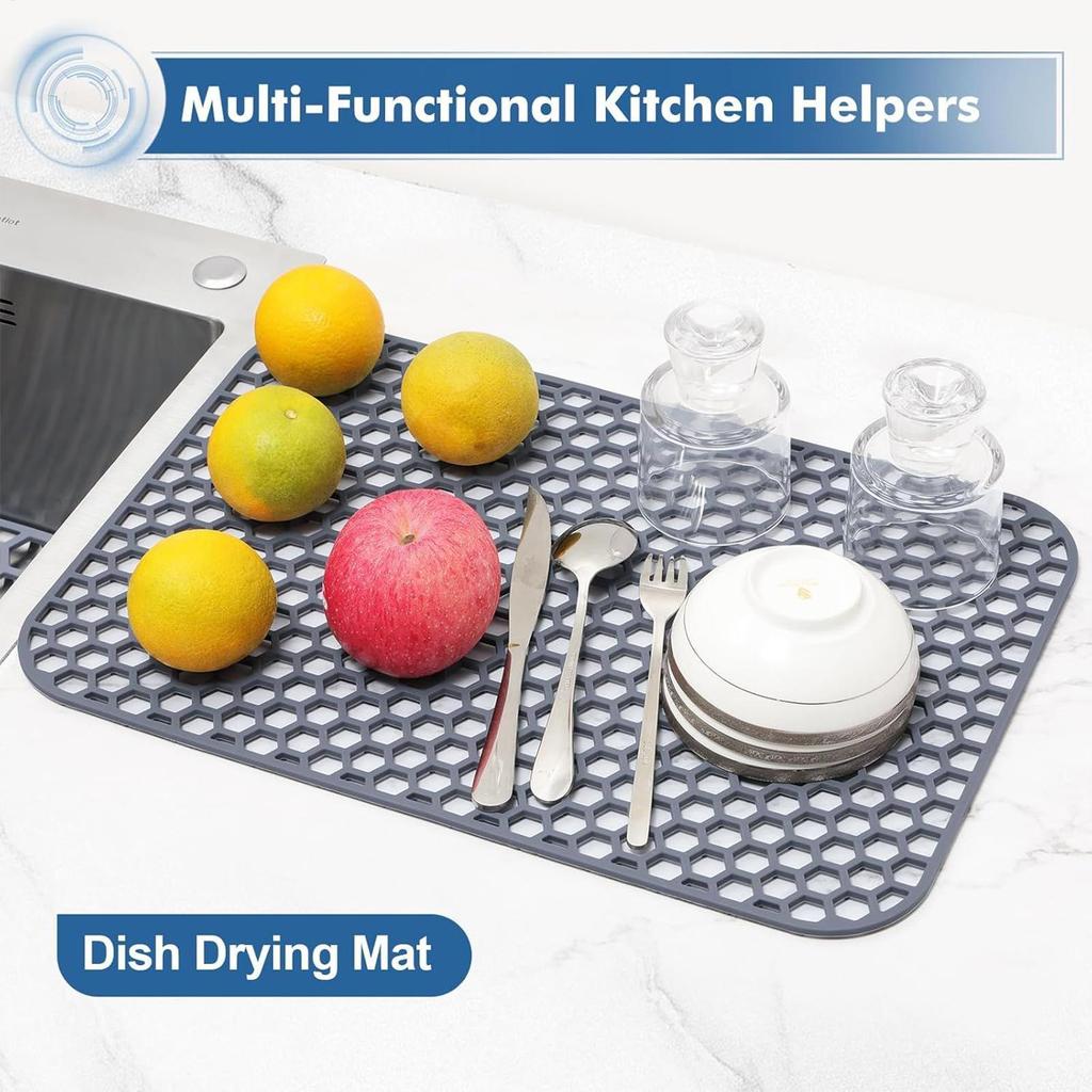 Kitchen Sink Silicone Protector Silicone Kitchen Sink Protector Mats Heat Resistant Hot Cookware Pad Dish Drying Rack For Soup