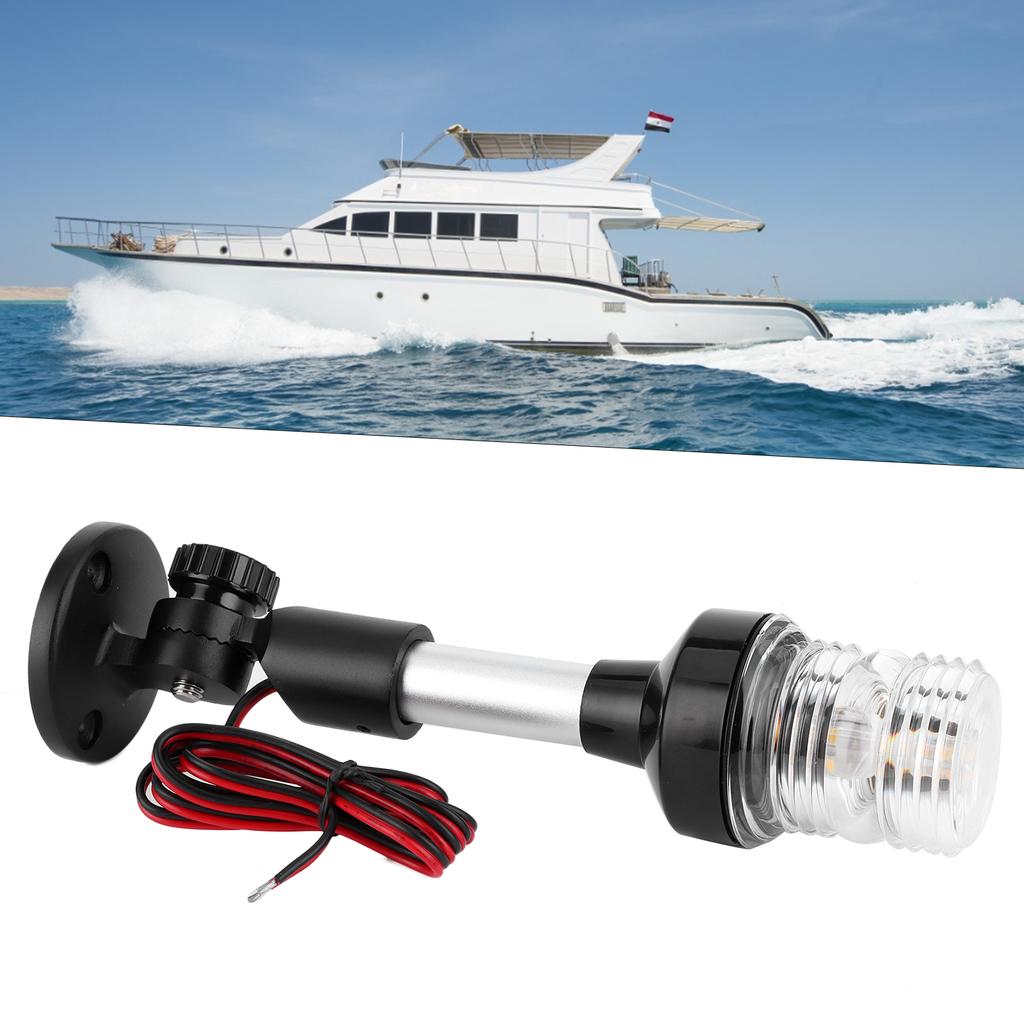 Adjustable LED All Around Anchor Light Sailing Boat Yacht Signal Bulb Foldable Waterproof 360 Degrees Round 12V24V(9in