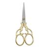 European Classical Titanium Plum Blossom Scissors - Stainless Steel DIY Cross Stitch Craft and Beauty Tools, Retro Design, Small Scissors.