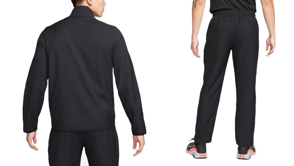 Nike Woven Jacket and Pants Size for and the Gym Men's Dri-Fit Set, L, Black, DM6620/DM6627, Training, Fitness,