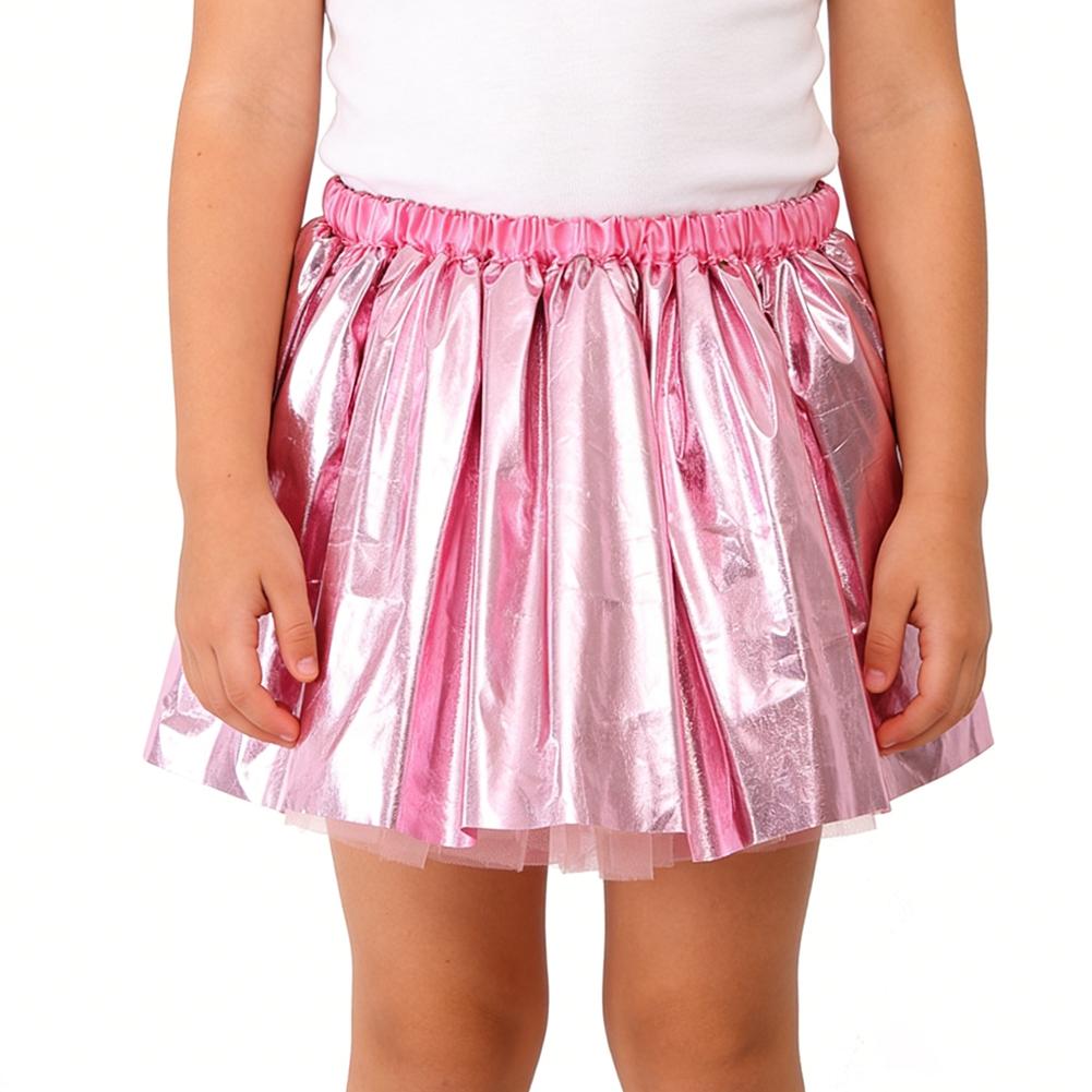 Kids Girl's Gold-Embossed Rainbow Skirt Performance Skirt