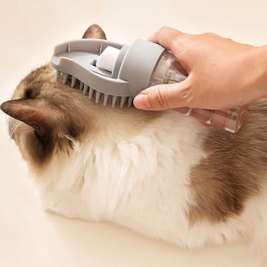 Hundebadbürste mit Seifenspender Rutschfester Griff Ultraweiche Silikonborsten