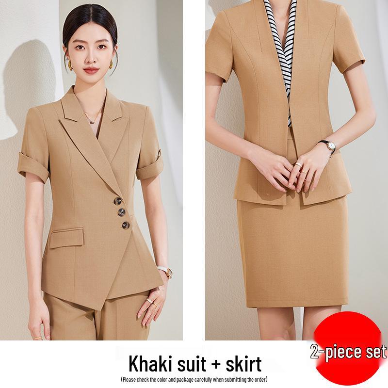 Goddess Style Professional Women's High-End Suit Skirt Set - Elegant Workwear for Mature Women