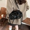 2025 autumn new bow shoulder armpit bag niche high-end commuter portable shoulder crossbody small square bag