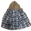 Classic plaid cotton-padded coat, plus size hooded shirt and coat.