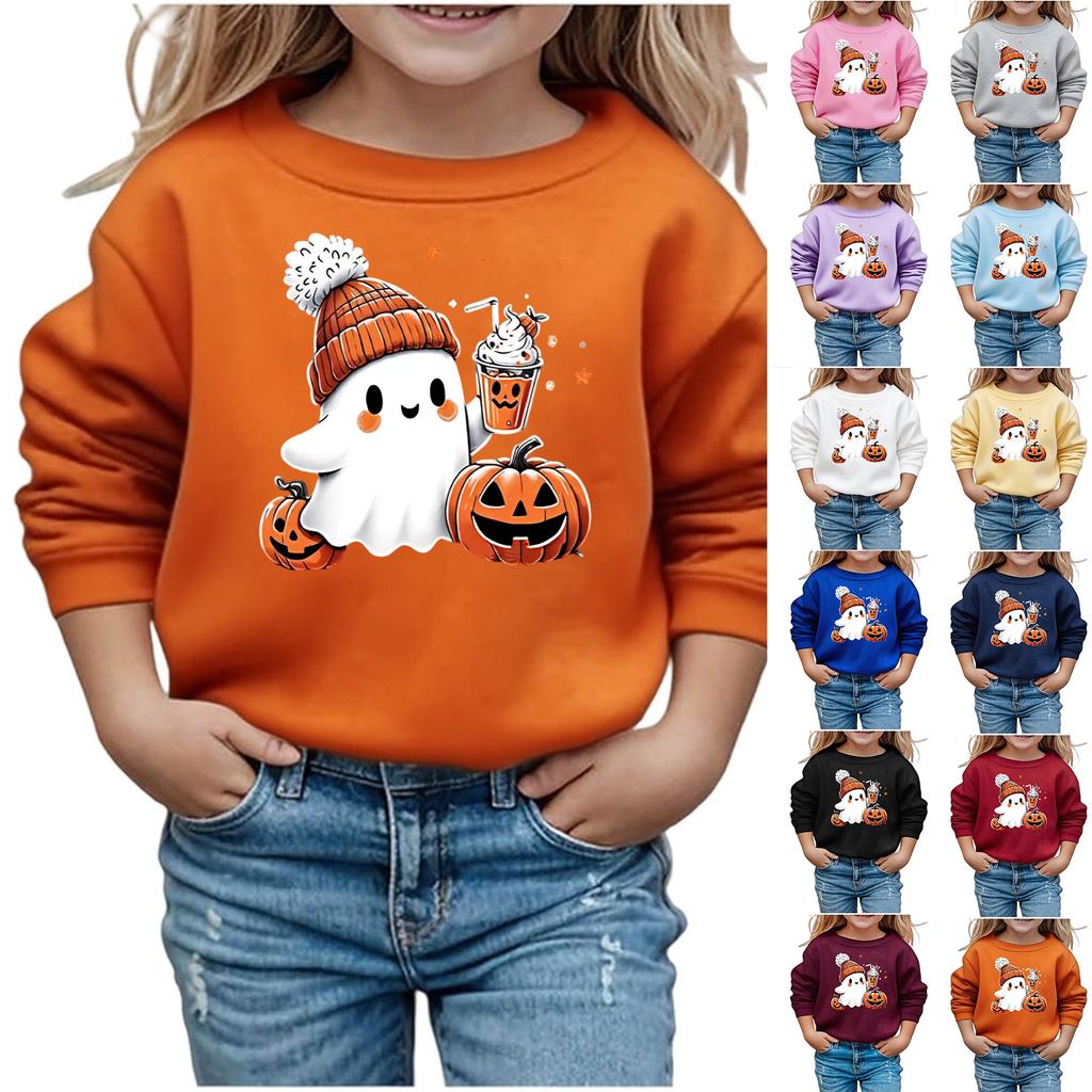 Boys Girls Child Fashion Daily Versatile Casual Crewneck Sweatshirts Daily Long Sleeve Patchwork Top Sweatshirts