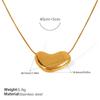 Cold Wind Gold Love Pendant Necklace Clavicle Chain Stainless Steel Gold Plated Personality Versatile Jewelry Women