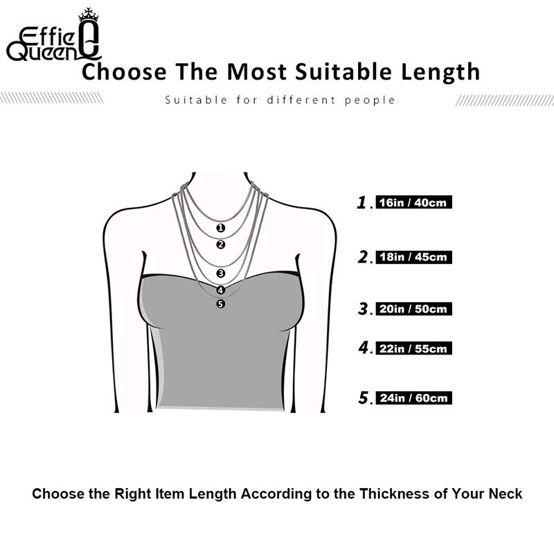 Effie Queen 925 Silver Basic Chain Necklace Woman Neck Chain 45cm 1mm Cable Chain Necklaces 18K Gold Jewelry Wholesale SC06-18K