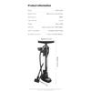 WEST BIKING 160PSI Bicycle Tire Pump Schrader/Presta/Dunlop Valve Bike Inflator Rapid Inflation Digital Pressure Gauge Bike Pump