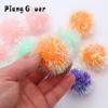 Candy Color Small Ball Cat Toys Kitten Interactive Chew Pet Toy Funny Cat Scratcher Plush Ball