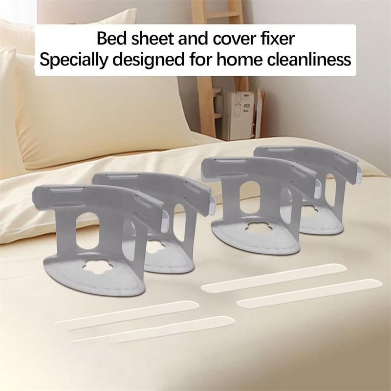 4pcs Lock Bed Sheet Holder Non-Slip Mattress Fastener Grippers Firm Tight Straps