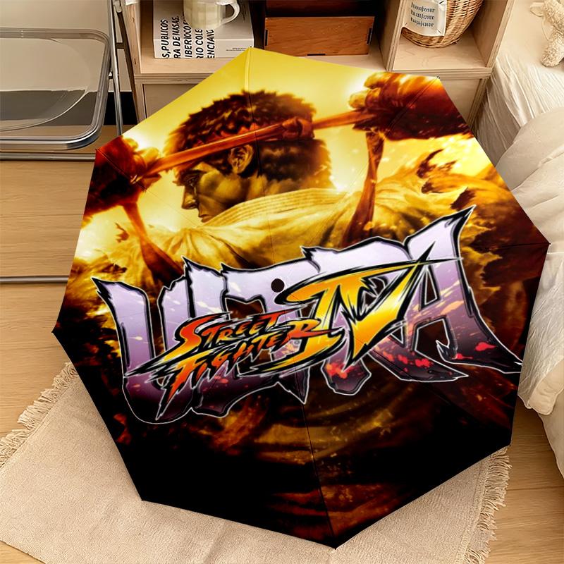 Street Fighter Ii Characters Automatic Umbrella - Suitable Travel Portable Umbrella Outdoor sun shading umbrella Suitable For All Seasons