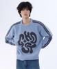 GHOST REPUBLIC Mohair Graphic Raglan Track Boucle Knit 4 Colors Gkm-159
