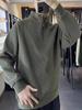 Men's Autumn Solid Color Half-Zip Sweatshirt - Loose Fit Versatile Streetwear Jacket