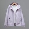 Spring and Autumn Thin Everyday Jacket Hooded Single Color Relaxed Fit Windbreaker Jacket