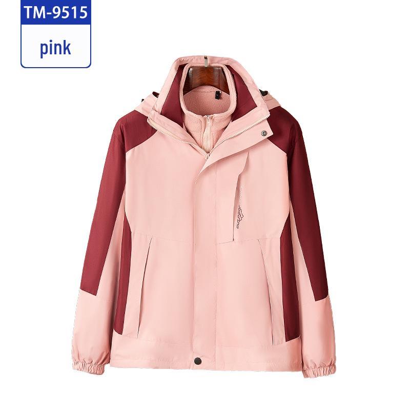 Autumn-Winter Fleece Shell Hiking Jacket with Detachable Liner and Hoodie