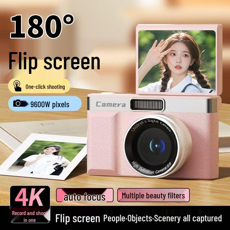 

HD Flip Screen CCD Digital Camera with Selfie & Travel Features for Students