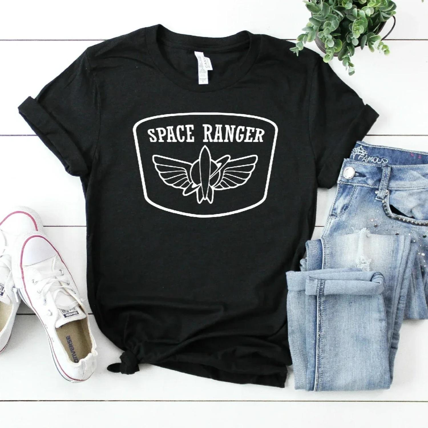 2024 Space Ranger T-shirt Movie Inspired Space Ranger Shirt Buzz Lightyear Shirt Funny Graphic Tees Tumblr Tops y2k Cottton S чёрный