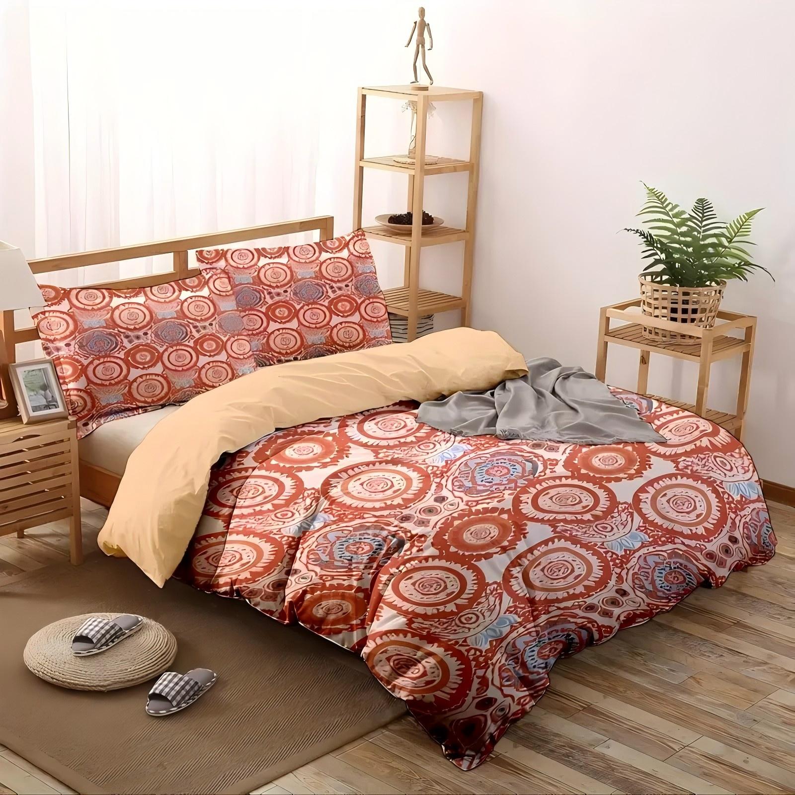 

Colorful Circular Geometric 3D Print Duvet Cover Paisley Totem Bohemian Style Soft Comfortable For Teens Adults Quilt Cover 135x200cm 2pcs