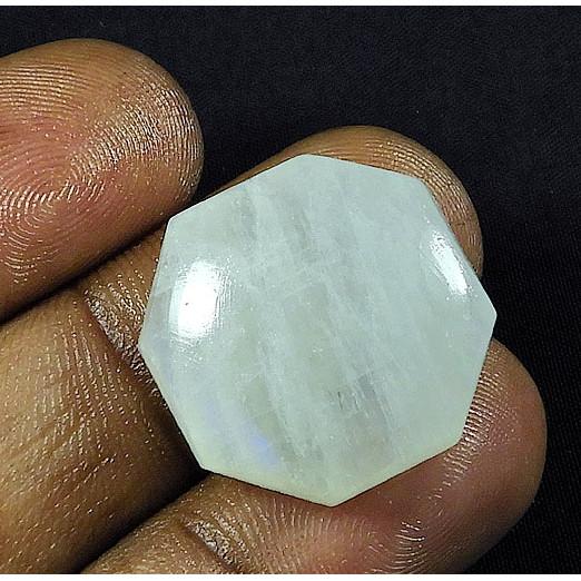 

22X22X08 MM Natural Moonstone Hexagon Cabochon Loose Gemstone 37Cts. SK-4658
