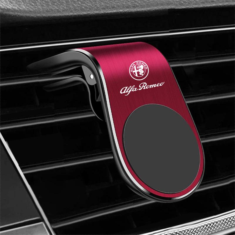 For Alfa Romeo Magnetic Car Phone Holder Metal Stand Accessories For Alfa Romeo 147 159 Giulietta GT 4C Giulia 156 Tonale Mito S