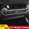 For Mazda 3 Axela 2024 2025 Accessories Car Dashboard Central Control Trim Cover Stainless Steel