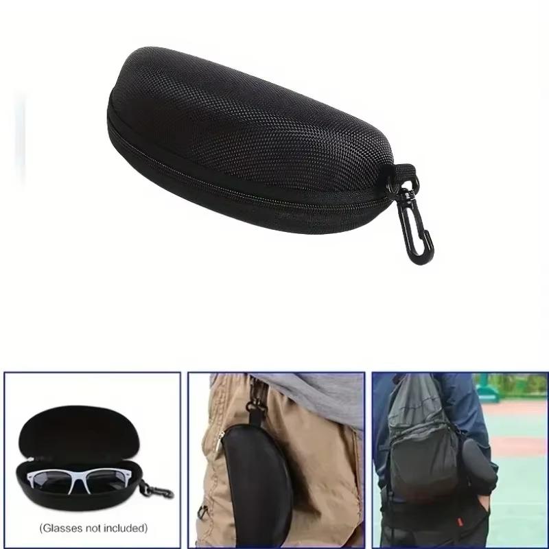 1/5 Pcs Hard Shell Eva Sunglasses Case With Water Resistant Surface Portable Carabiner For Outdoor Hiking Travel Daily Use