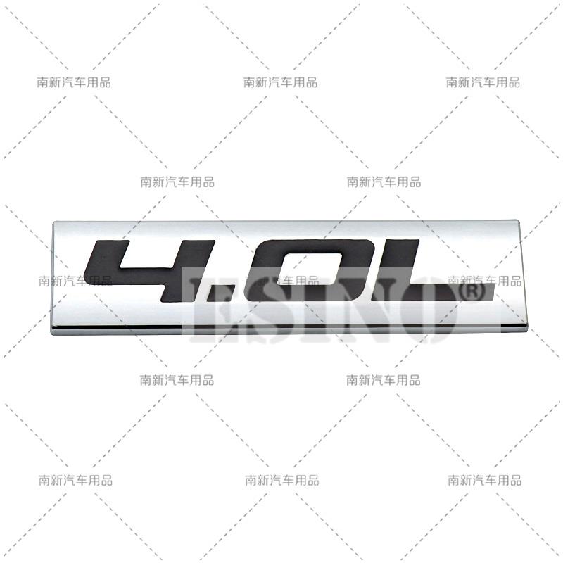 Car Styling 3D Metal Chrome Zinc Alloy Adhensive Emblem 4.0L 4.6L 4.7L 5.0L 5.3L 5.7L Body Trunk BHDTR Fender Badge Accessory