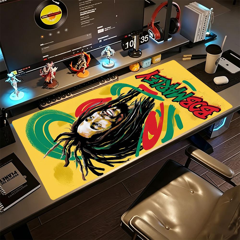 Bob Marley Gaming-Mauspad Schreibtischmatte Ultra-lange Schreibtischmatte Rutschfeste Gummibasis Perfektes Geschenk für Gamer